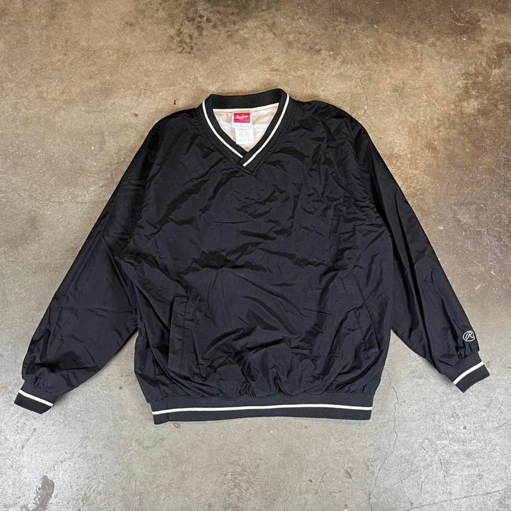 Rawlings black windbreaker jacket with white accents Women's Size Small